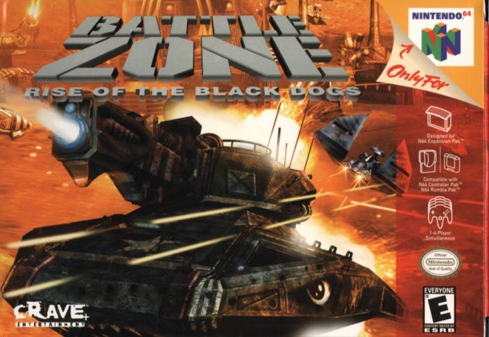 Battlezone: Rise of the Black Dogs box art for Nintendo 64